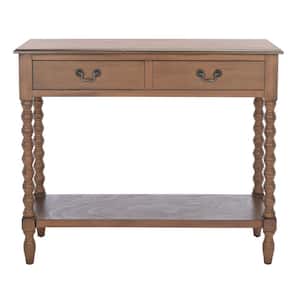 Athena Brown 2-Drawer Console Table