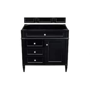 Brittany 34.8 in. W x 23 in.D x 32.8 in. H Single Vanity Cabinet Without Top in Black Onyx