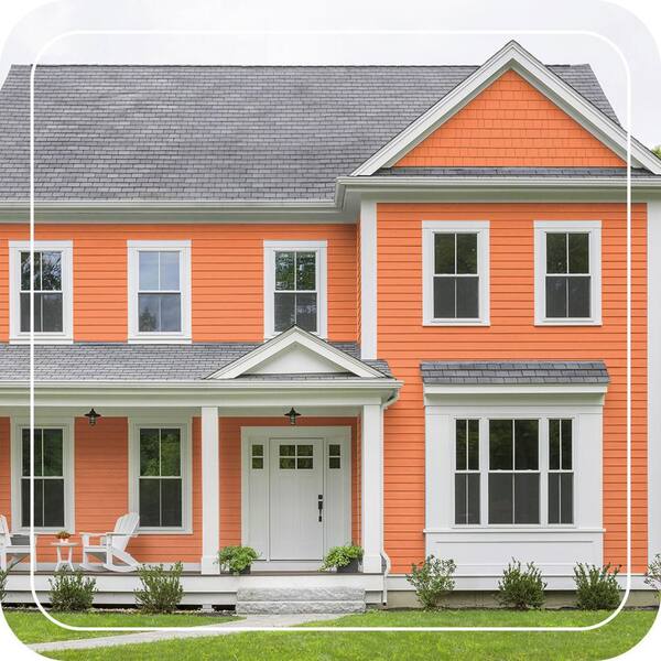 BEHR MARQUEE #220B-6 Harvest Pumpkin Flat Exterior Paint