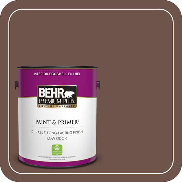 BEHR PREMIUM PLUS 1 gal. #N150-6 Coffee Beans Eggshell Enamel Low Odor Interior Paint & Primer