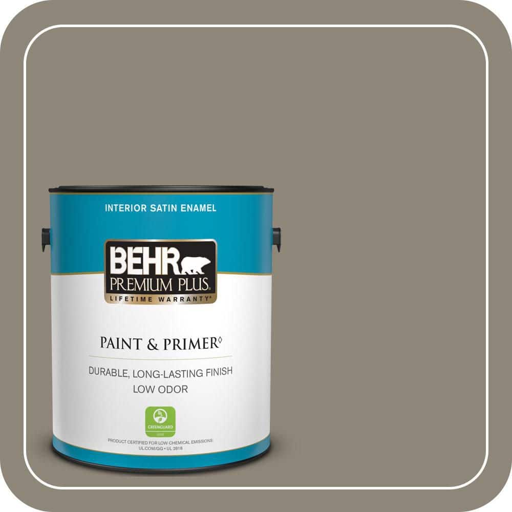 1 gal. #T16-08 Fifth Olive-Nue Satin Enamel Low Odor Interior Paint & Primer price history on PriceWatchPro