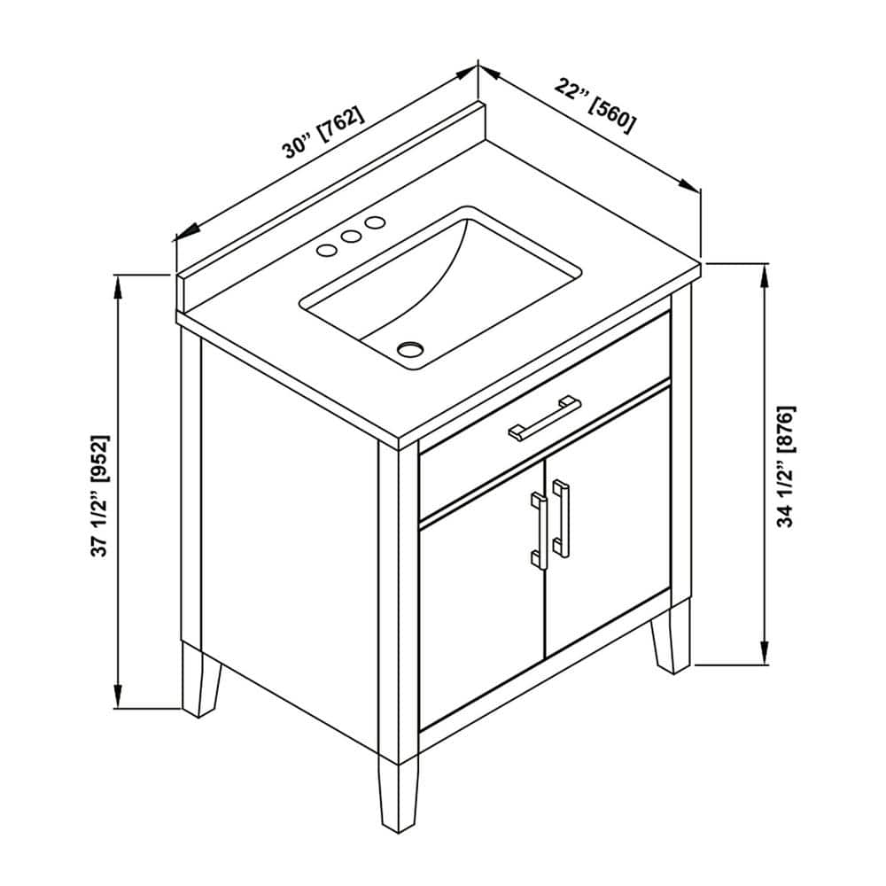 Sage Green 30" Single Sink Vanity with Marble Top