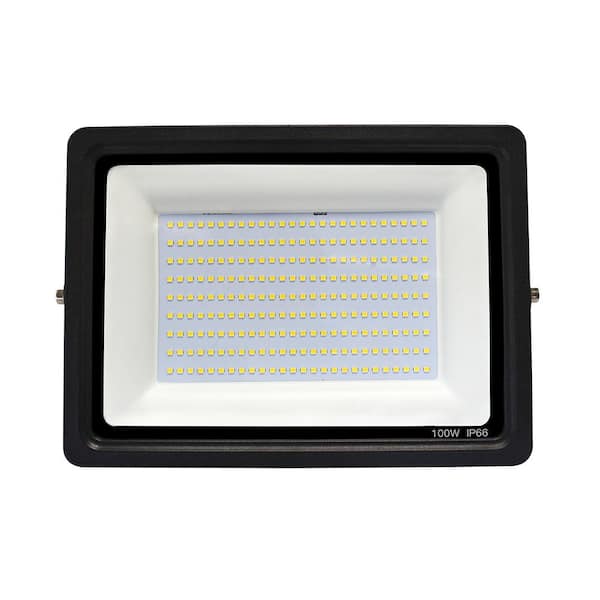 700-Watt Equivalent Integrated Black Outdoor LED Flood Light, 12000 Lumens, Security Light