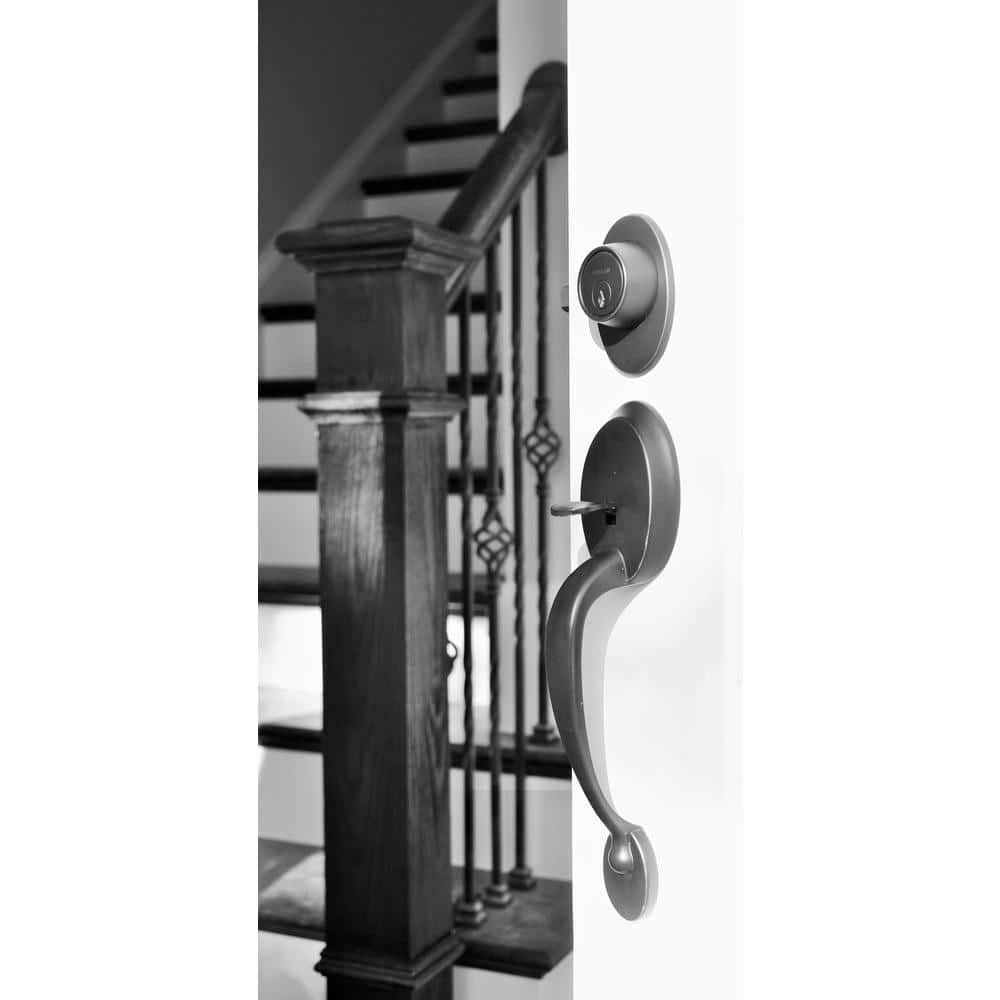 Colton Matte Black Single Cylinder Entry Door Handleset