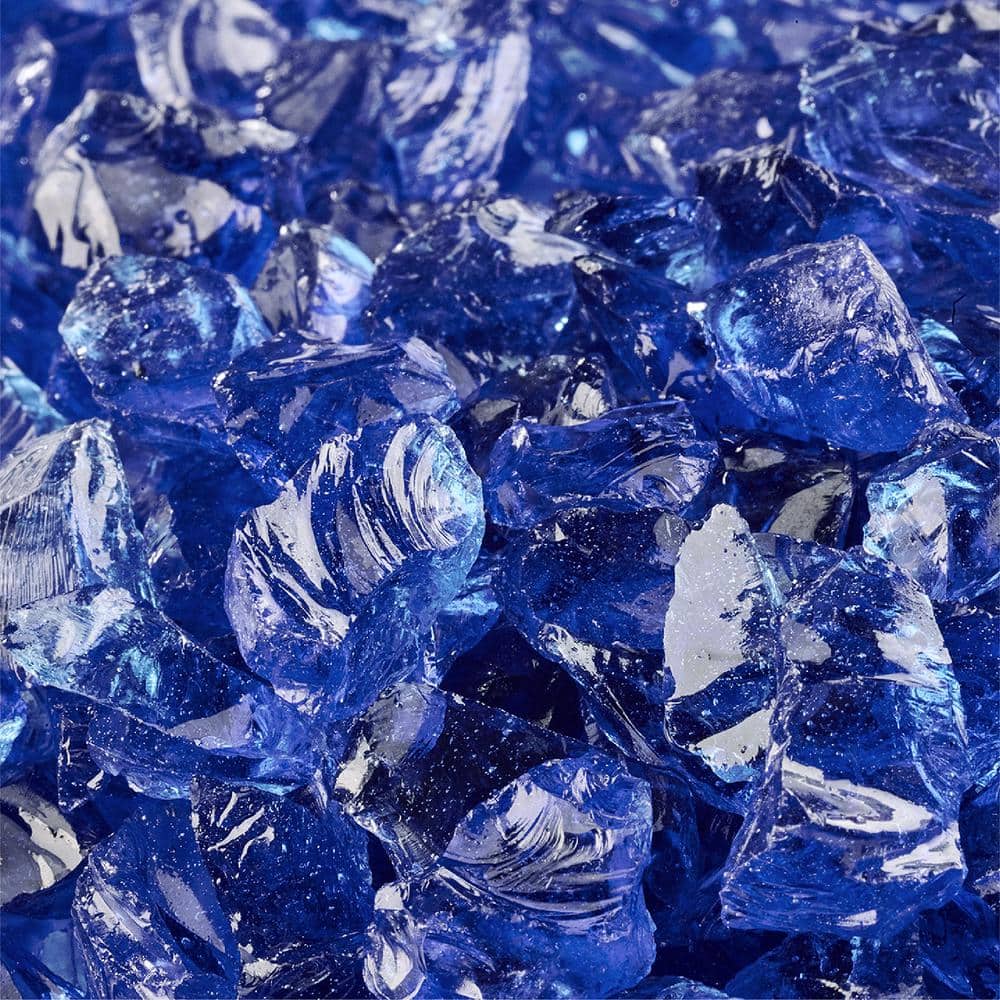 0.75 Recycled Crushed Glass Fire Glass for Fire Pits, and Fireplaces
