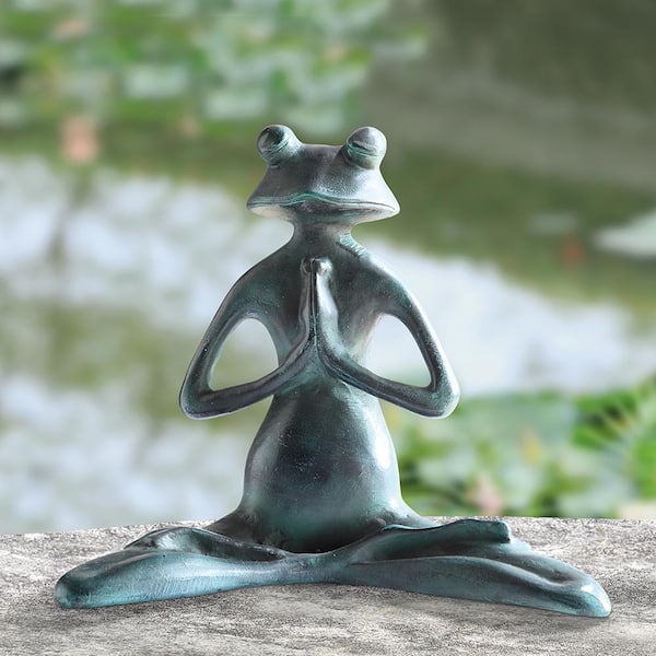 Meditating Yoga Frog Garden Statue 21091 - The Home Depot