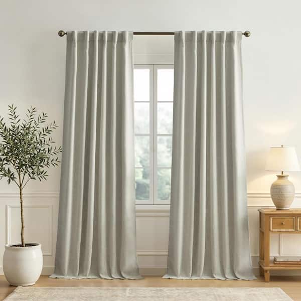Serene Blackout Window Curtain, Light Gray - 52"W x 84"L