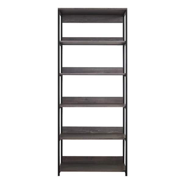 Klair Living Monica-D Monica 32 in. W Rustic Gray Wood Closet System Walk-in Closet With 5 Shelves - 1