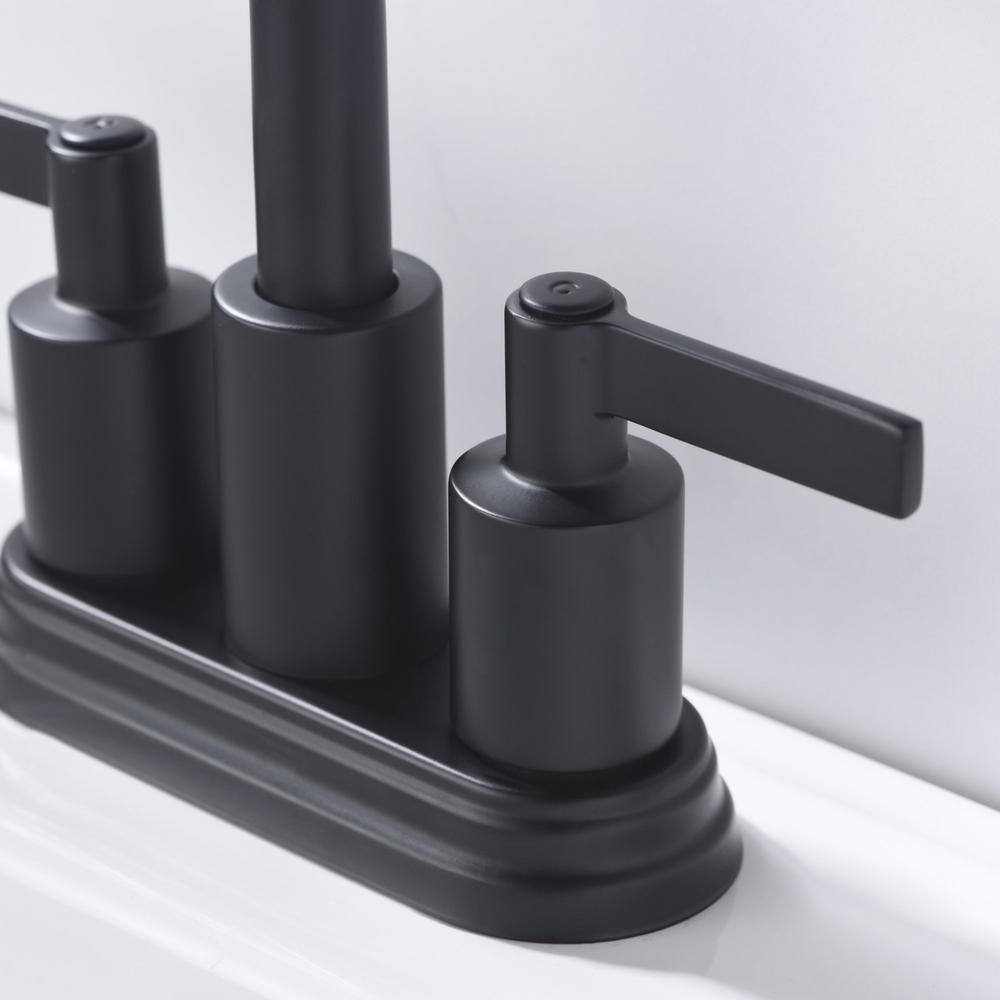 Matte Black Nickel 2-Handle Centerset Bathroom Faucet