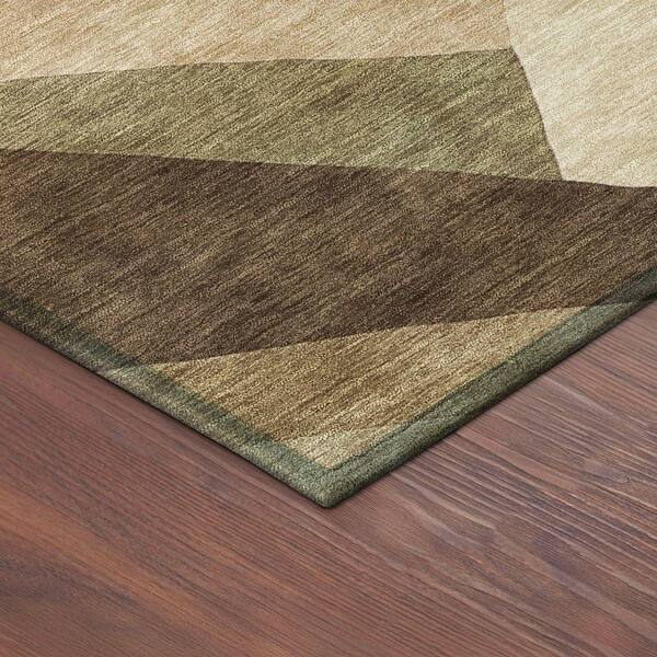 Chantille Machine Washable Indoor/Outdoor Abstract ACN2374 Brown 10 ft. x 14 ft. Area Rug