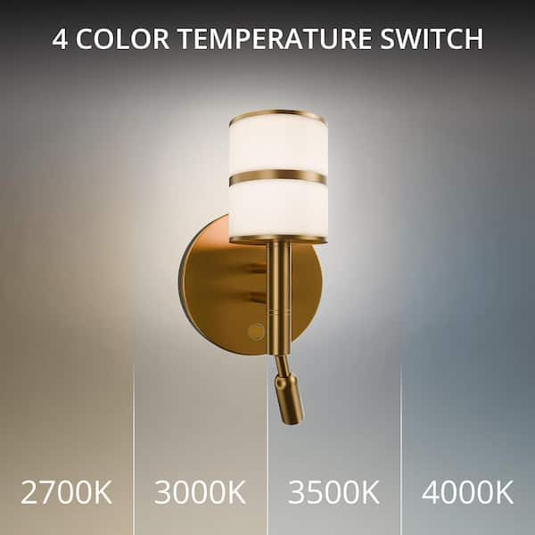 WAC Lighting Veer 1-Light Aged Brass Hardwired Swing Arm Wall Lamp