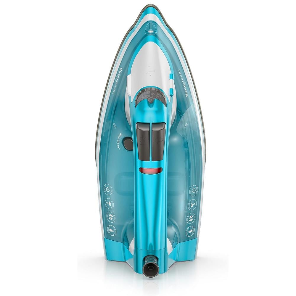 Teal Stainless Steel Steam Iron with Smart Controls