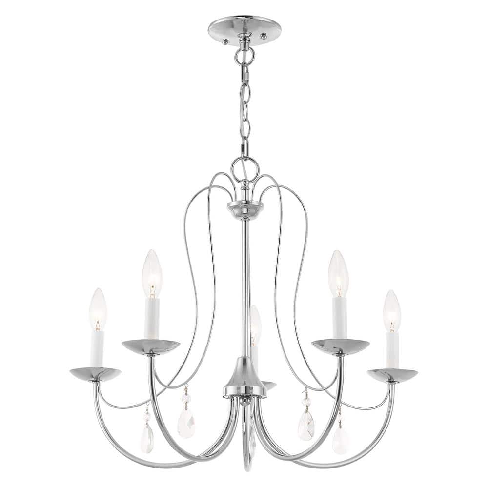 Mirabella 5-Light Polished Chrome Steel Chandelier