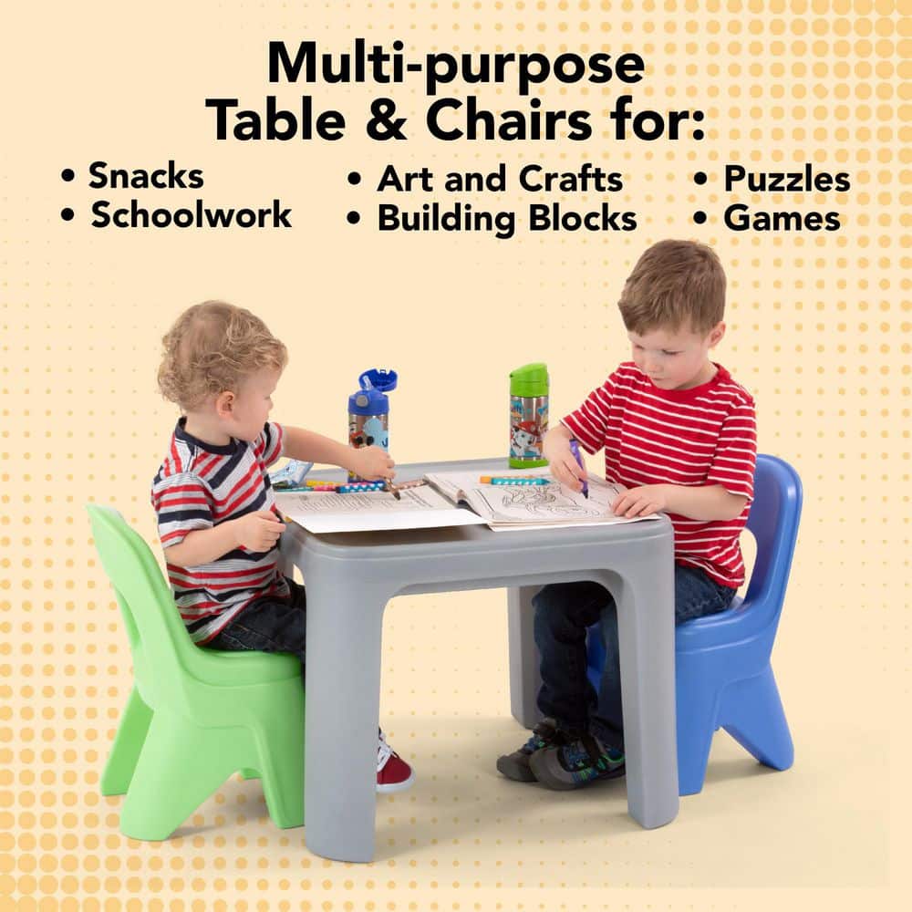 Simplay3 Durable Plastic Kids Play Table and Chair Set