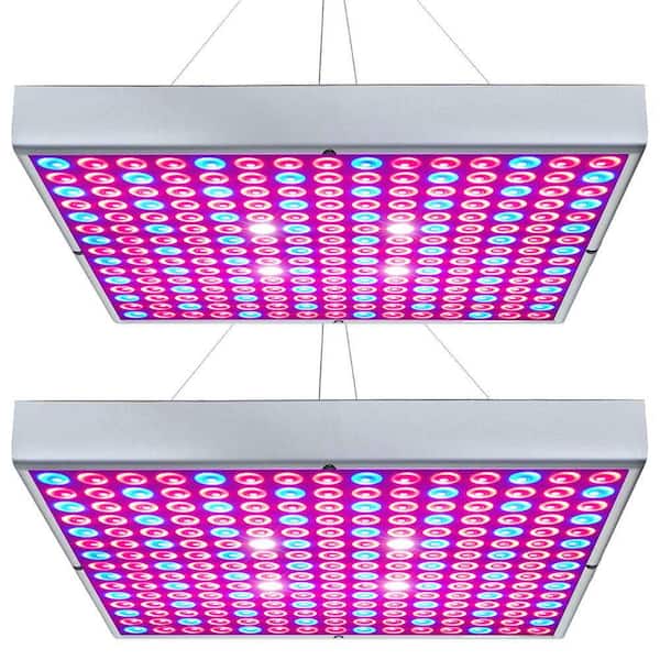 2-Pack Full Spectrum LED Grow Light with Red Blue White, 225 LEDs Plant Light for Indoor Plants, Vegetables and Flowers
