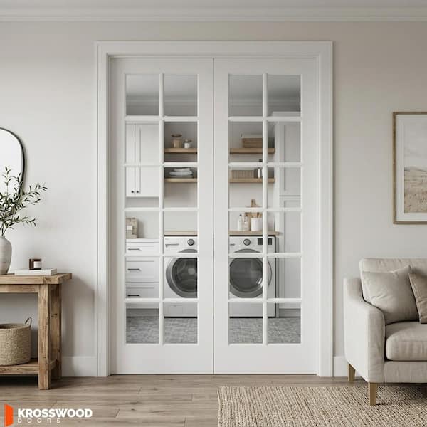 Krosswood Doors 48 in. x 96 in. Craftsman Shaker 12-Lite Both