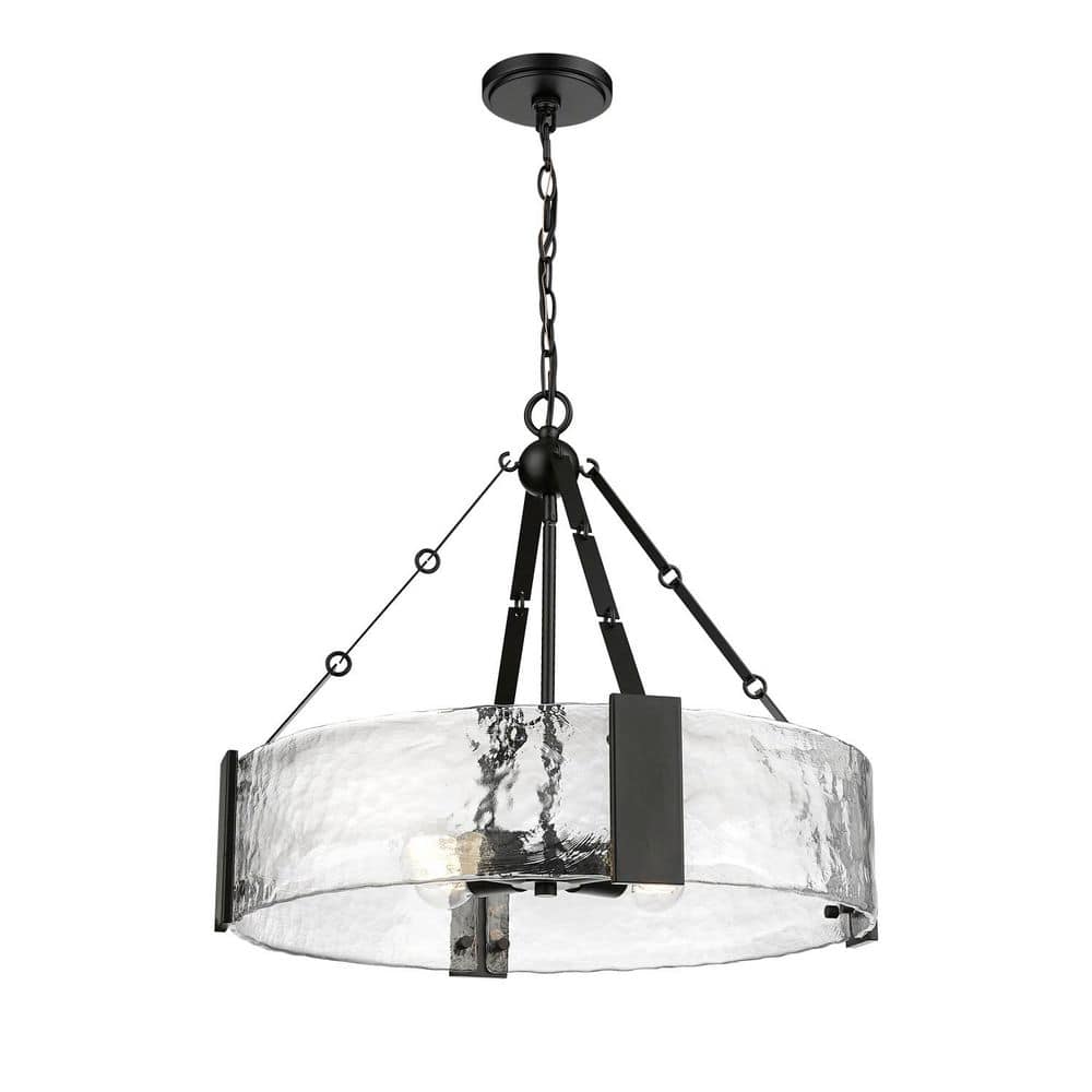 Rezi 24.25 in. Wide 4-Light Pendant-Matte Black price history on PriceWatchPro