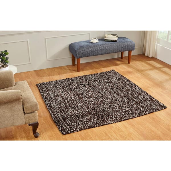 Better Trends Chenille Tweed Collection 60 Square in Dove & Chesnut