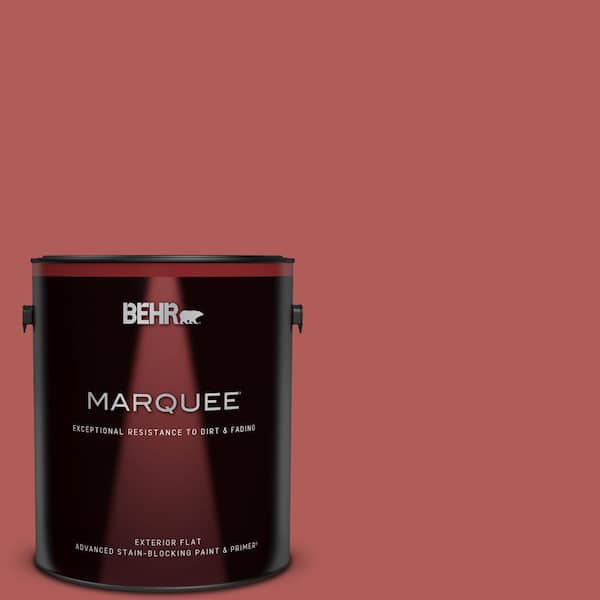 BEHR MARQUEE 1 gal. #160D-6 Pottery Red Flat Exterior Paint & Primer