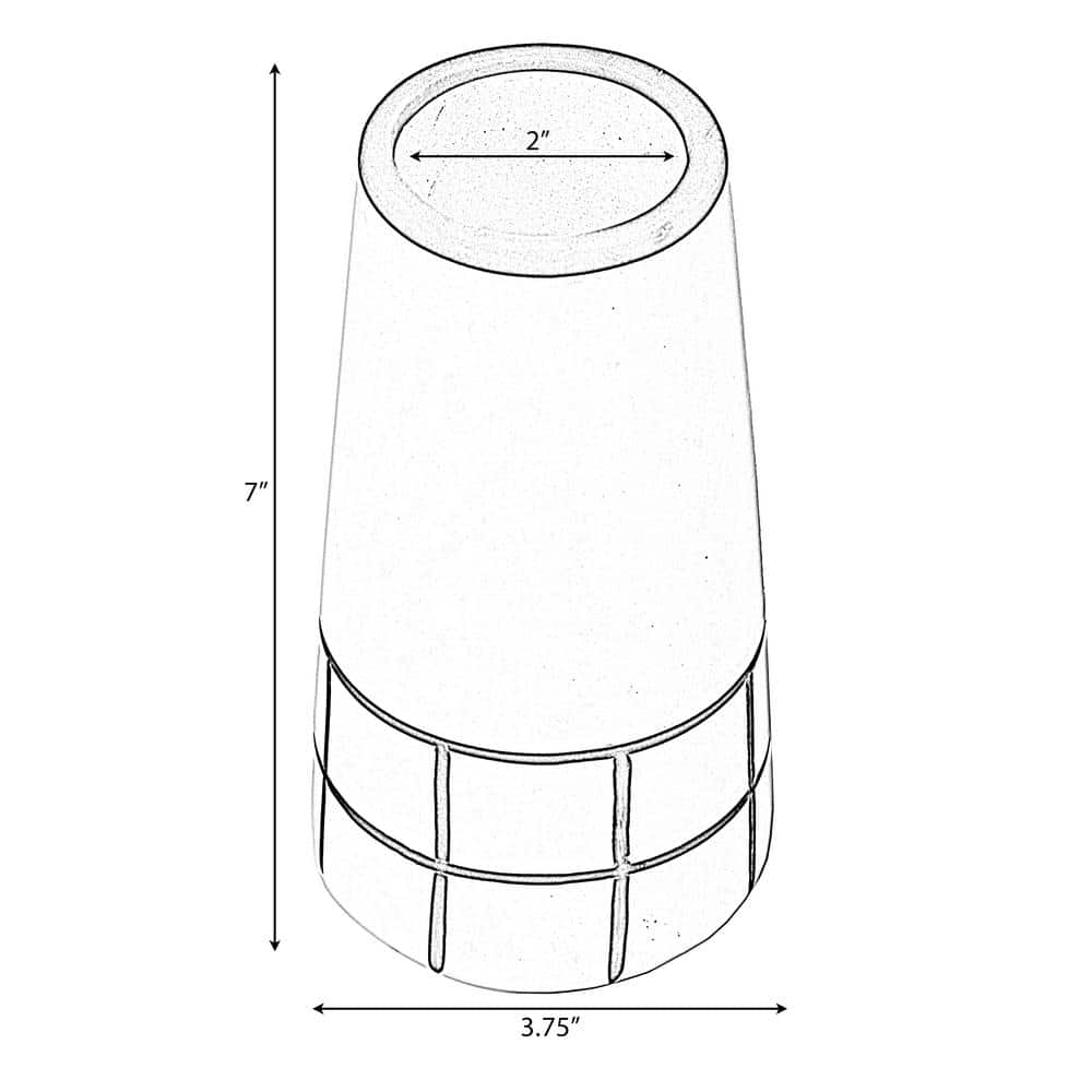 Medium Black and White Ceramic Grid Pattern Tapered Vase