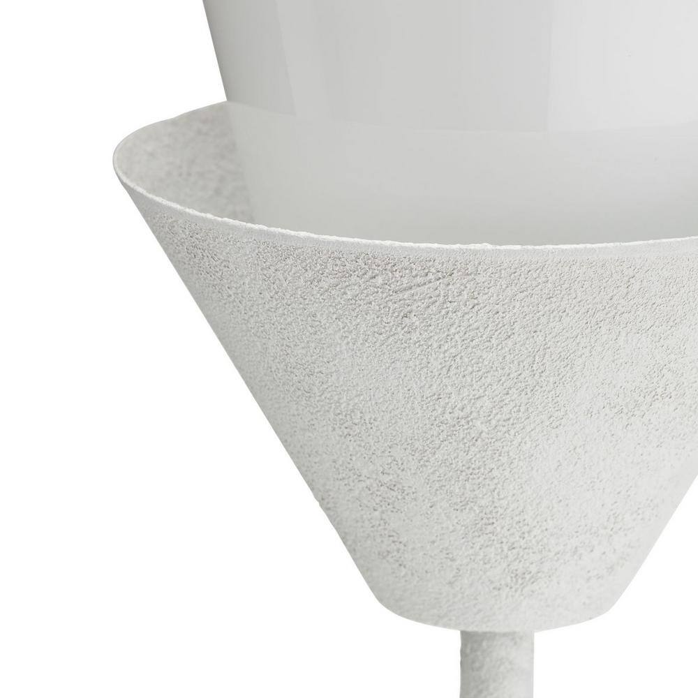 Pinellas White Plaster Dimmable Wall Bracket with Opal Glass Shade