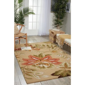 French Country Beige 2 ft. x 4 ft. Distressed Transitional Kitchen Area Rug