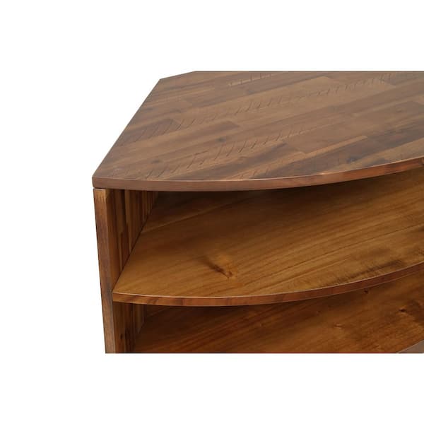 Deegan Dark Brown Corner Media Stand