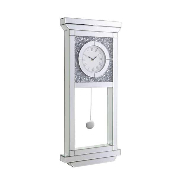 Acme Furniture Silver Analog Stainless Steel Wall Clock AC00423 