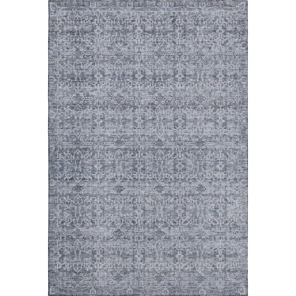 Mayfield Premium Machine Washable Abstract AMF2152 Blue 8 ft. x 10 ft. Area Rug