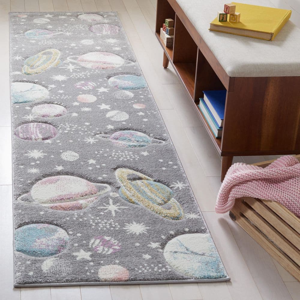 Carousel Kids 2 ft. x 6 ft. Gray/Lavender Galaxy Runner Rug price history on PriceWatchPro