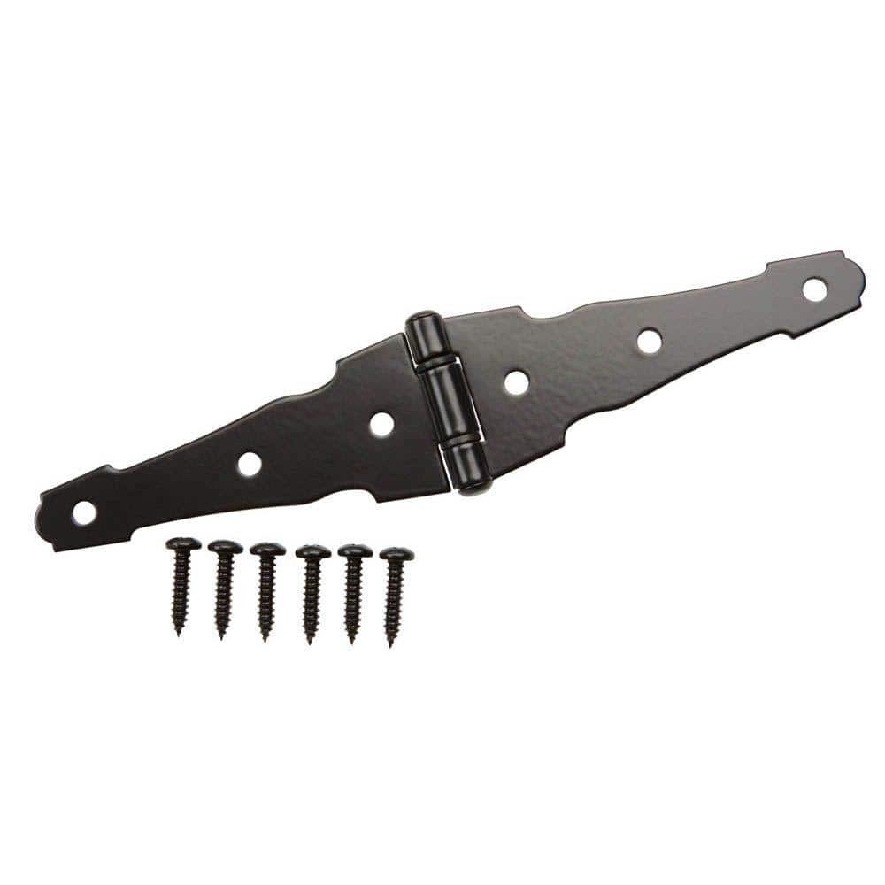 4 in. Black Heavy-Duty Decorative Strap Hinge price history on PriceWatchPro