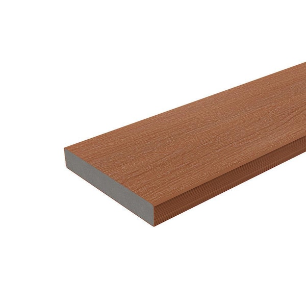 NewTechWood UltraShield Naturale Cortes 1 in. x 6 in. x 1 ft. Honduran Mahogany Solid Composite Decking Board Sample