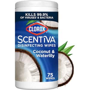Scentiva 75-Count Pacific Breeze and Coconut Bleach Free Disinfecting Cleaning Wipes
