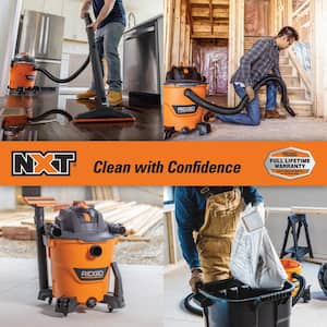 12 Gallon 5.0 Peak HP NXT Shop Vac Wet Dry Vacuum with Filter, Hose, Accessories, Wet Filter and Wet Debris Bags