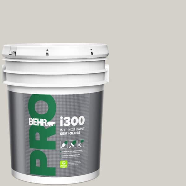 BEHR PRO 5 gal. Designer Collection #DC-014 Gray View Semi-Gloss Interior Paint