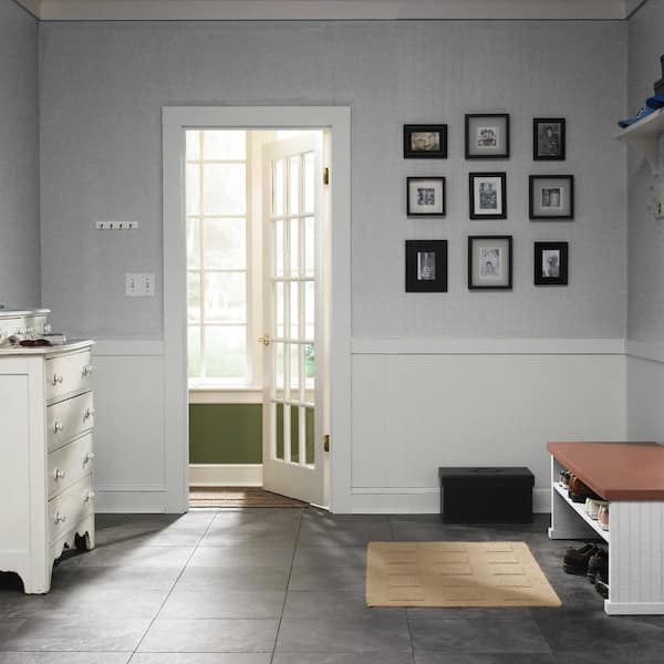 BEHR PREMIUM 1 gal. #52 White Satin Enamel Interior/Exterior Cabinet, Door  & Trim Paint 752001 - The Home Depot