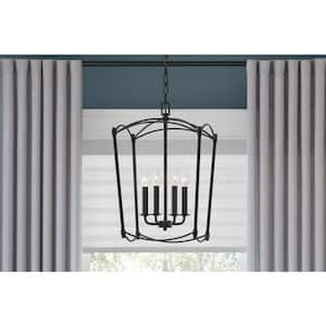 Marston 4-Light Matte Black Pendant