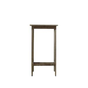 Stylish and Modern Design Square Hand Scraped Wood Outdoor Side Table Stable,  Sturdy W/High Quality Solid Wood in Gray