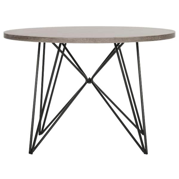 SAFAVIEH Vida 23.6 in Light Oak and Black End Table
