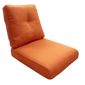 Square Outdoor Glider Cushion in CushionGuard Orange Cushion