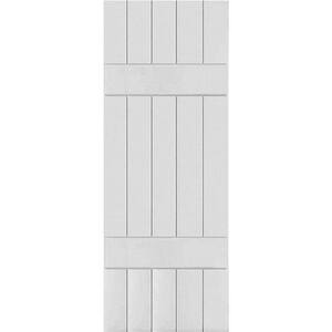 18 in. x 46 in. Exterior Real Wood Sapele Mahogany Board and Batten Shutters Pair Primed