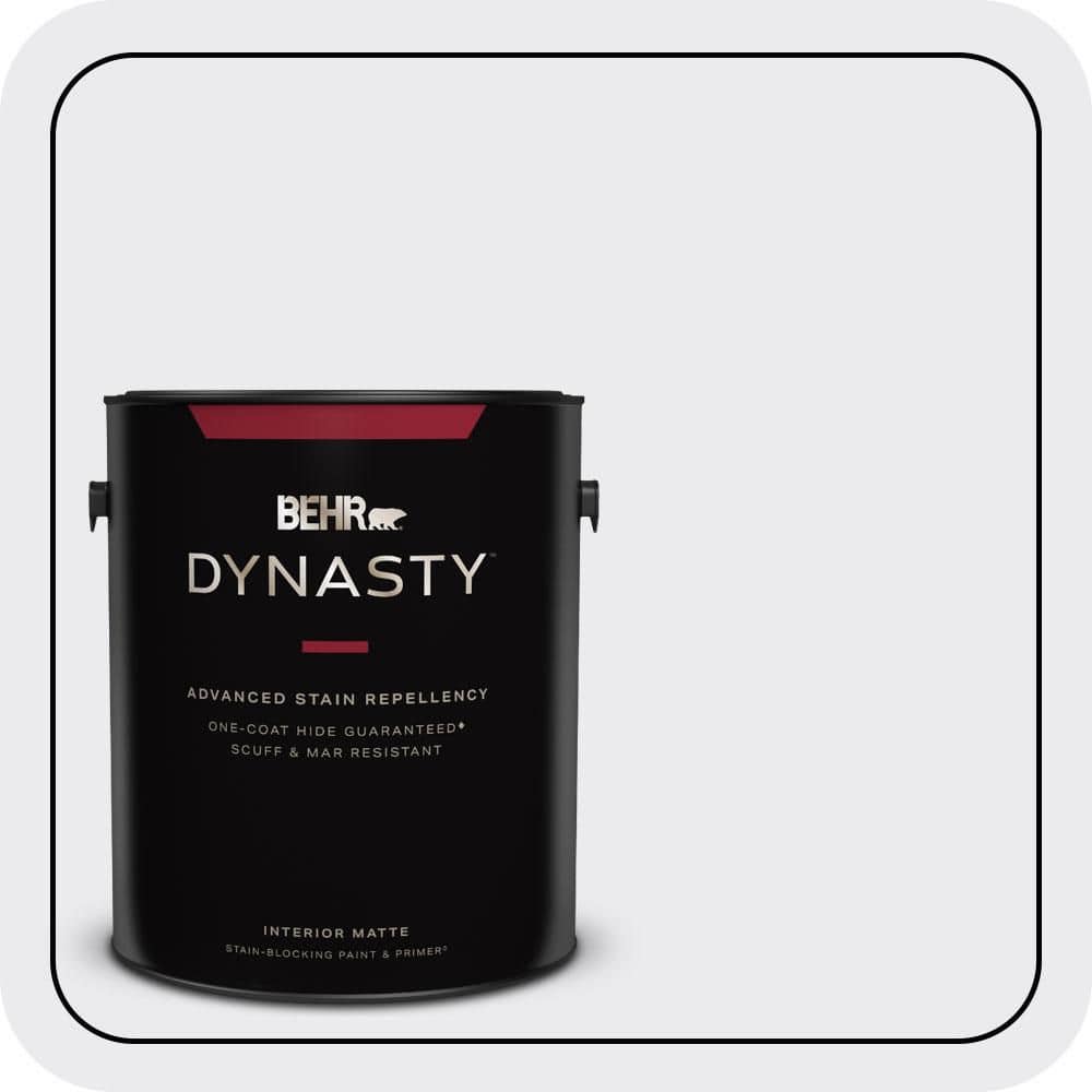 1 gal. #650E-1 Lace Cap Matte Interior Stain-Blocking Paint & Primer
