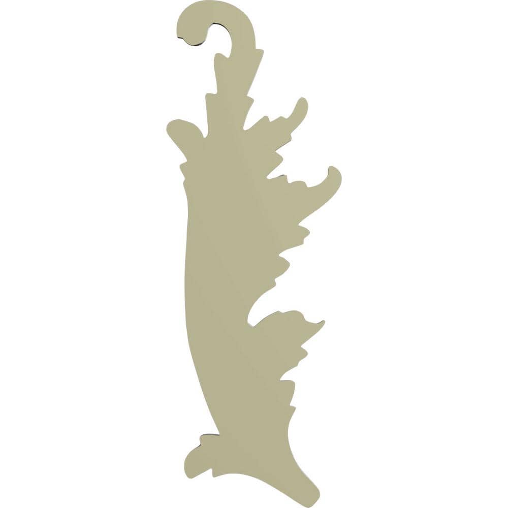 White Primed Urethane Applique Scroll Onlay