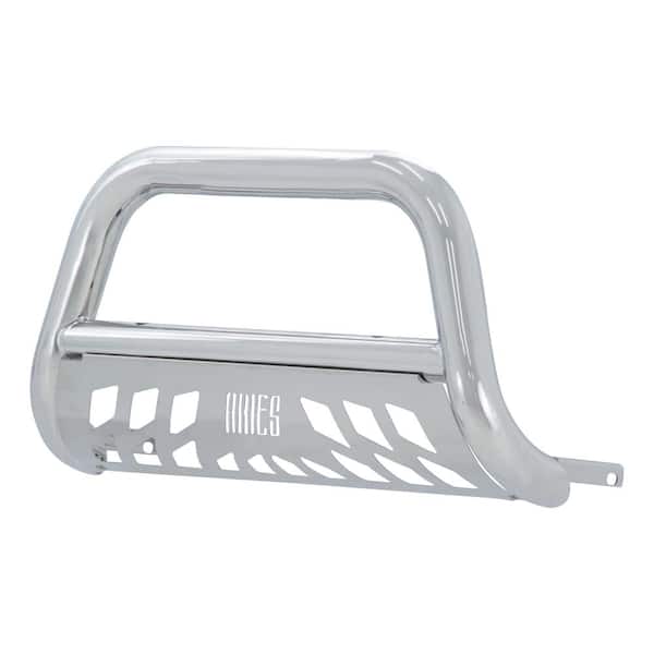 Aries 3-Inch Polished Stainless Steel Bull Bar, No-Drill, Select Nissan Armada, Titan