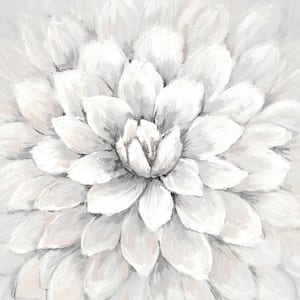 ''White Chrysanthemum'' by Marmont Hill Unframed Canvas Nature Art Print 32 in. x 32 in.