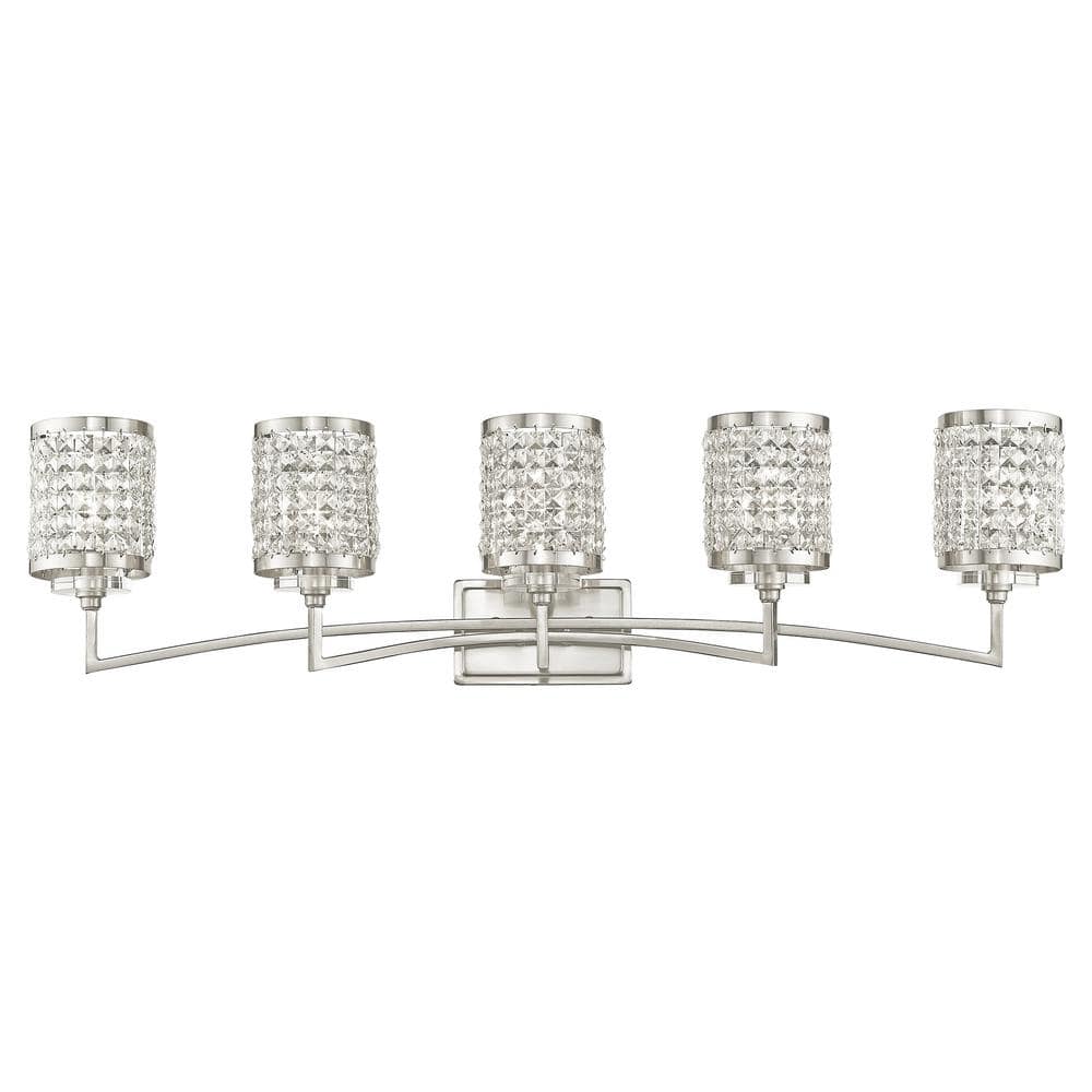 Grammercy 5 Light Brushed Nickel Bath Vanity