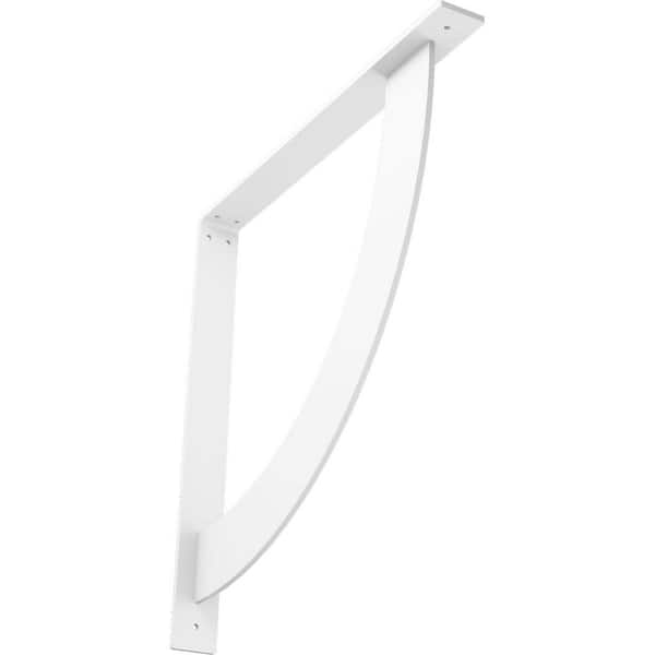 Ekena Millwork 2 in. x 20 in. x 20 in. Steel White Primer Bulwark Bracket