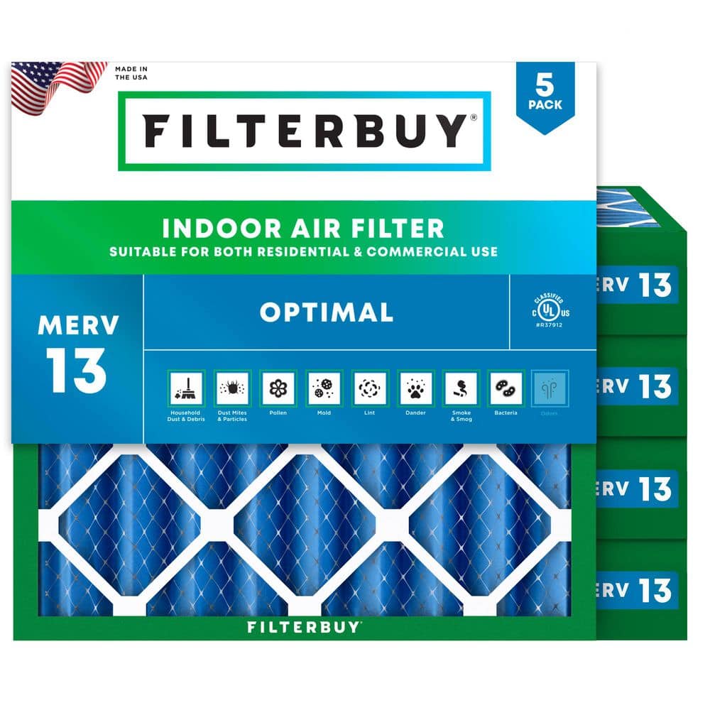 15.25 in. x 15.25 in. x 4 in. MERV 13 (FPR 10) Health Defense Pleated HVAC AC Furnace Air Filters Replacement (5-Pack) price history on PriceWatchPro