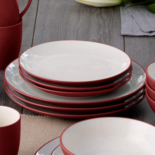 Noritake Colorwave Raspberry 10.5 in. (Cherry) Stoneware Coupe