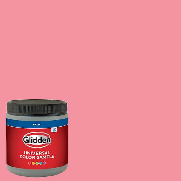 Glidden 8 oz. PPG1184-4 Pink Punch Satin Interior Paint Sample